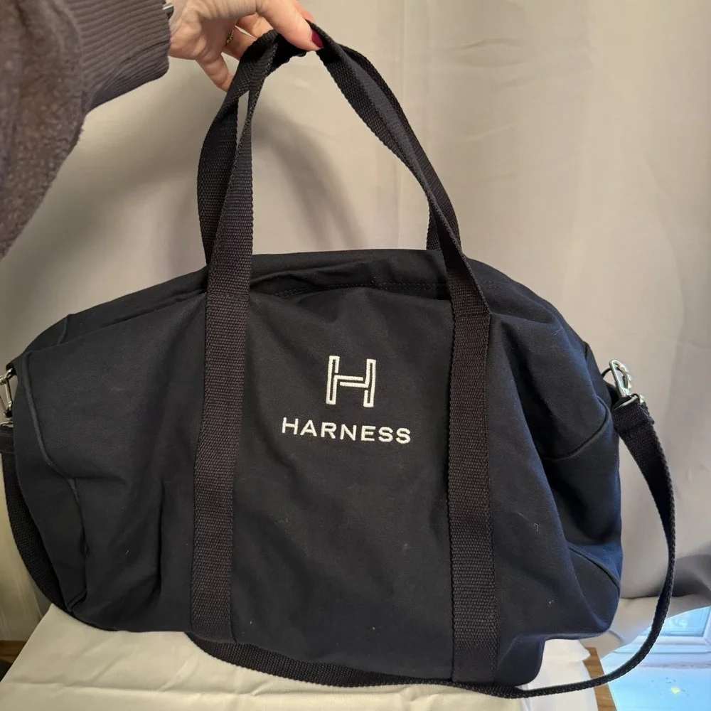 Harness Capital Banker Duffle Bag Canvas Navy Blue Scarborough & Tweed Made USA